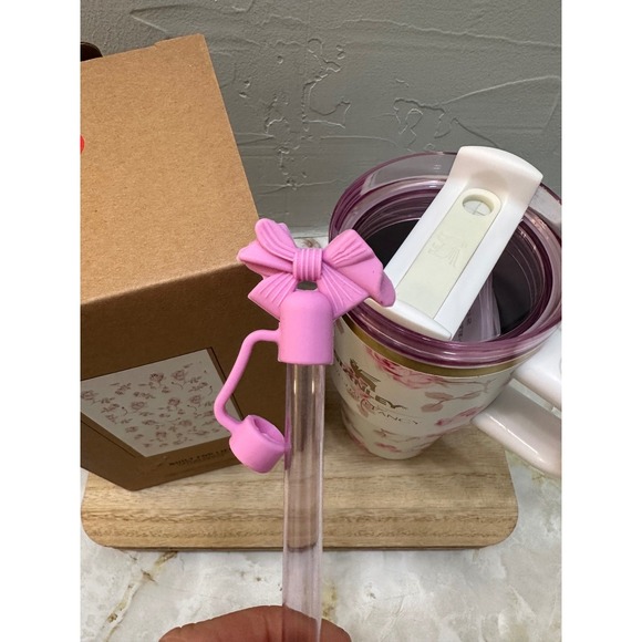 Stanley LoveShackFancy Rose Floral 20oz Tumbler With Straw Lid- New in box! - Picture 5 of 5